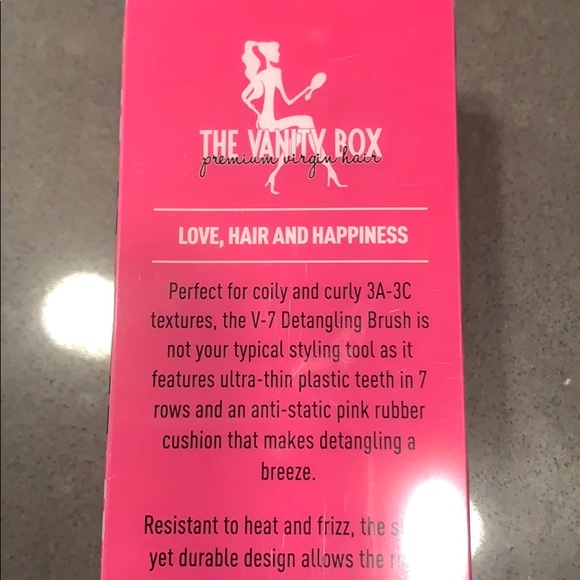 NWT The Vanity Box V-7 Detangling Brush - Picture 5 of 5